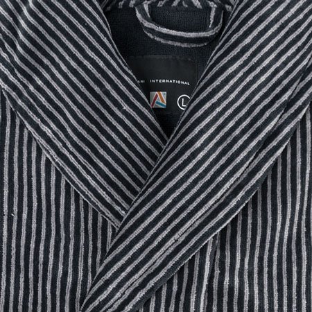 Striped black-silver grey/Black