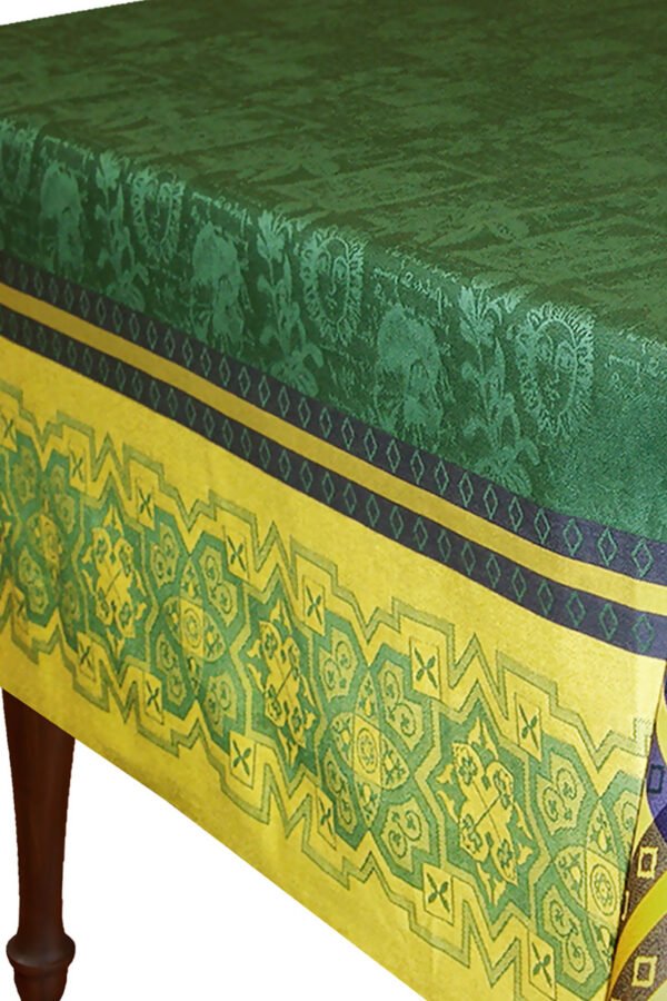 Tablecloth & Napkins Cotton Foliage Green, Indigo Collection - Tablecloth 60" Square