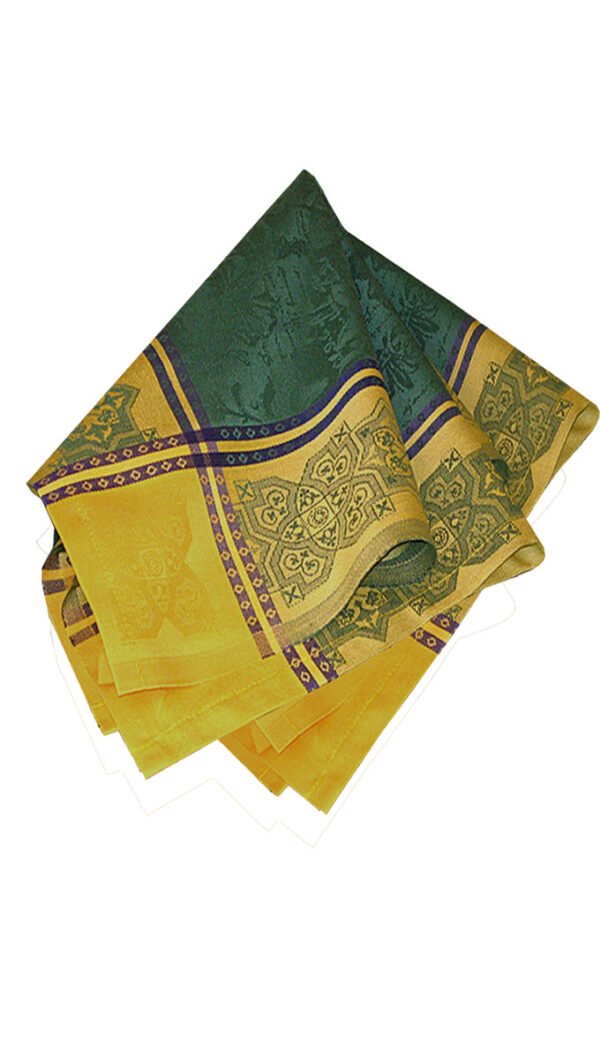 Tablecloth & Napkins Cotton Foliage Green, Indigo Collection - Napkin 20"