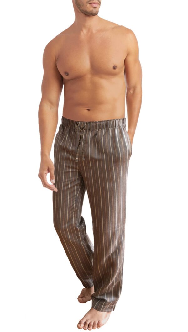 Sateen-linen-cotton-caramle-striped